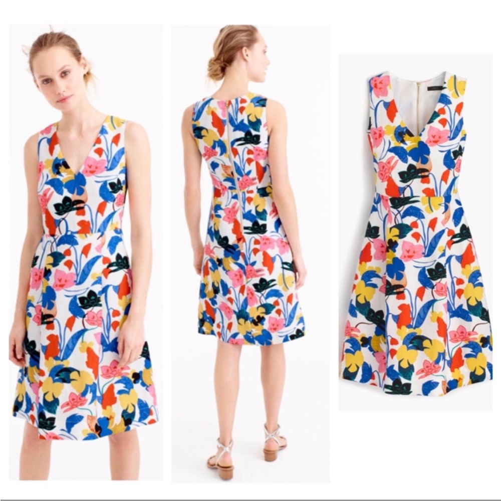 J. Crew A Line Dress in Morning Floral